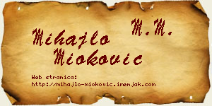 Mihajlo Mioković vizit kartica